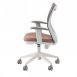 Ergonomic Mid Back Cushion Lumbar Support with Wheels Comfortable Mesh Racing Seat Adjustable Swivel Rolling Home Executive