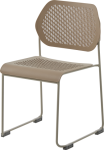 Flash Furniture 5 Pack HERCULES Series 661 lb. Capacity Black Stack Chair with Air-Vent Back and Black Powder Coated Sled Base